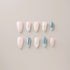 Pink Blue Butterfly Opal - Long, Almond