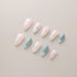 Pink Blue Butterfly Opal - Long, Almond