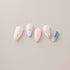 Pink Blue Butterfly Opal - Long, Almond