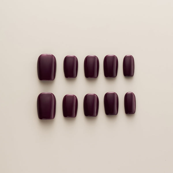 Plum Velvet Glossy Classic - Short, Square