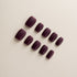 Plum Velvet Glossy Classic - Short, Square