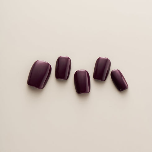 Plum Velvet Glossy Classic - Short, Square