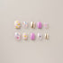 Purple Bloom Gold Confetti - Short, Round