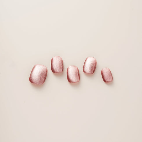 Rose Gold Metallic Shimmer - Short, Round