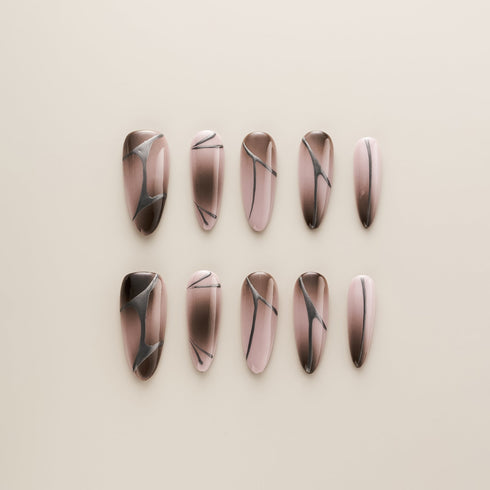 Rose Thorn Cat Eye Ombre - Long, Stiletto