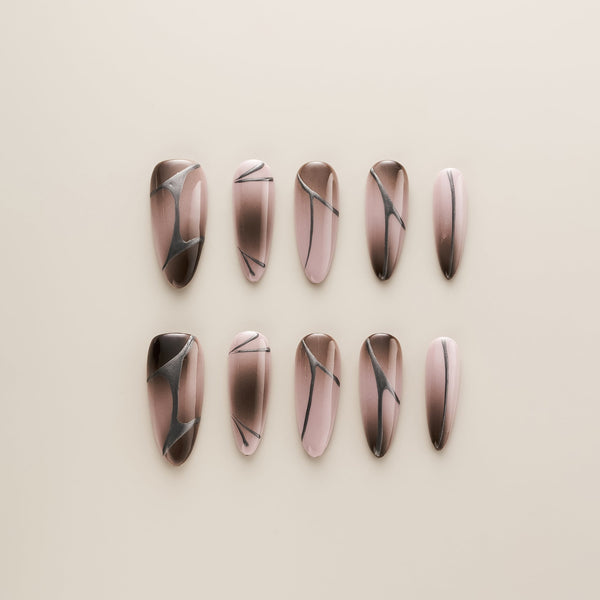 Rose Thorn Cat Eye Ombre - Long, Stiletto