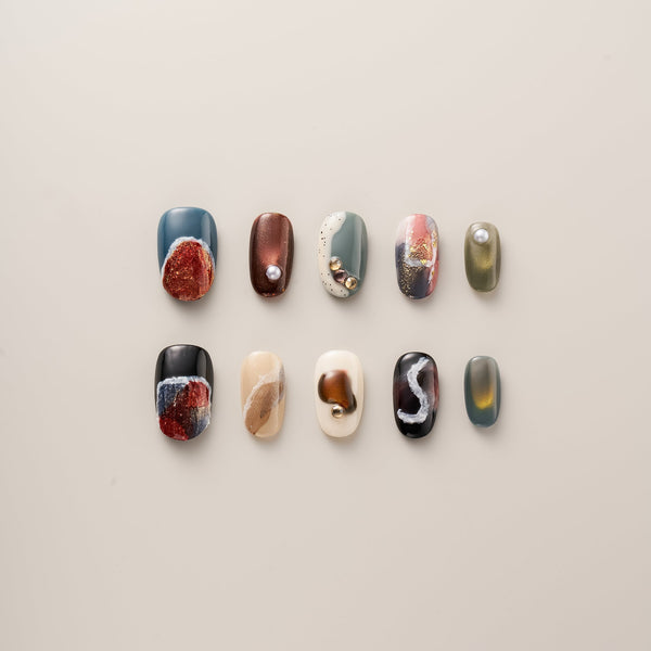 Rustic Geode Pearl Mosaic - Short, Round