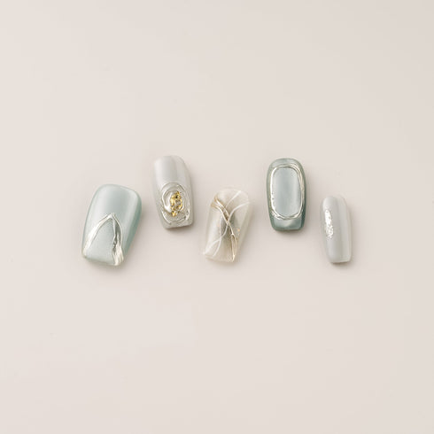 Sage Sculpt Silver - Mid, Square