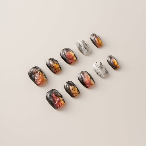 Smoky Amber Lava Speckle - Short, Square