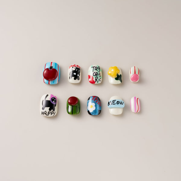 Sweet Kitty Pop Art - Short, Square