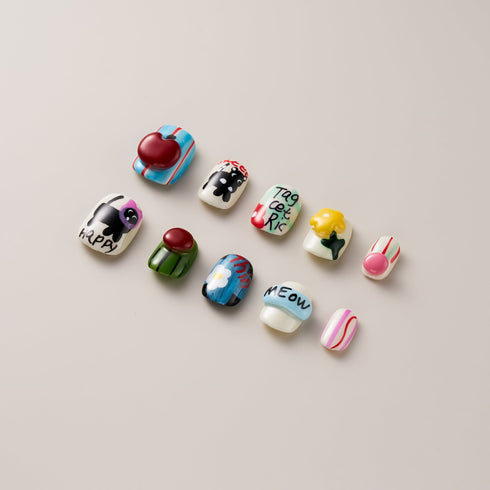 Sweet Kitty Pop Art - Short, Square
