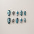Teal Silver Liquid Chrome - Long, Almond