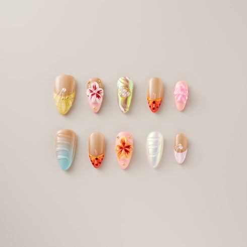 Tropical Shell Lily Ladybug - Long, Almond